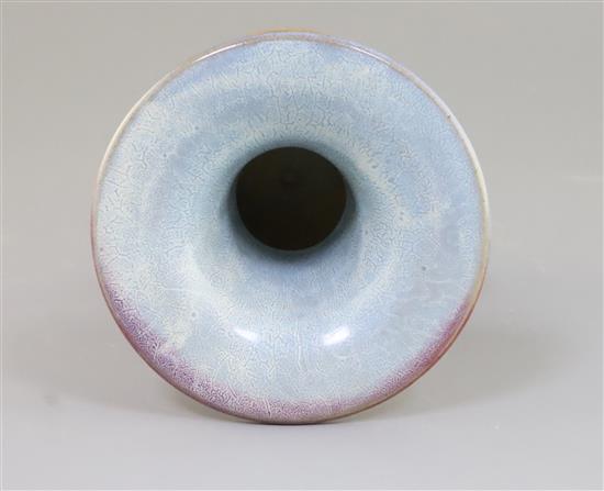 A Chinese Jun type yao bian vase, zun, H. 18cm